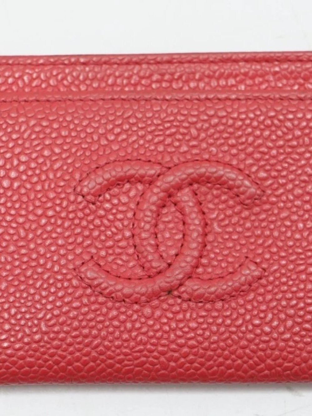 Chanel Caviar Timeless CC Card Holder Red